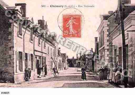 Ville de CHEMERY, carte postale ancienne