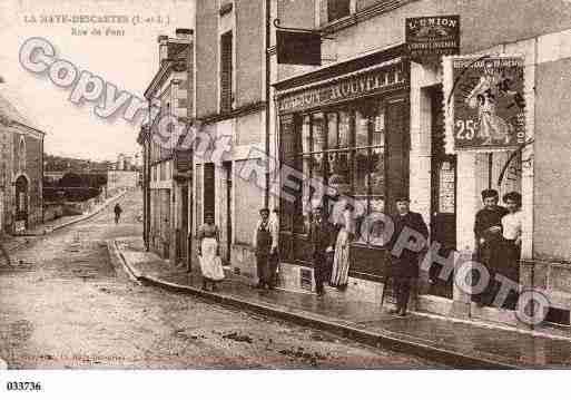 Ville de DESCARTES, carte postale ancienne