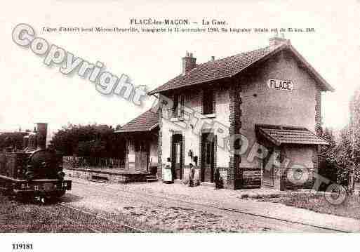 Ville de FLACELESMACON, carte postale ancienne