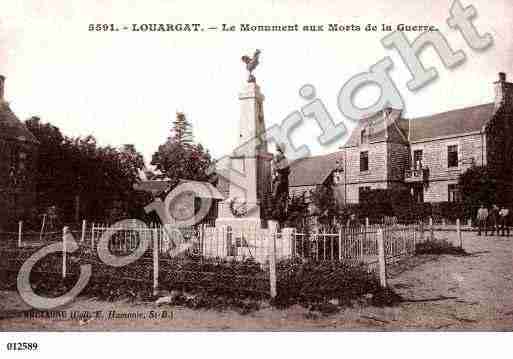 Ville de LOUARGAT, carte postale ancienne