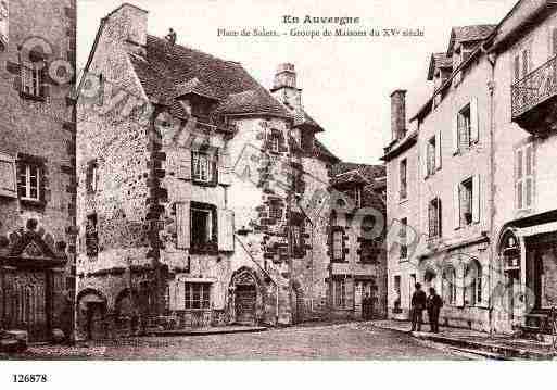 Ville de SALERS, carte postale ancienne