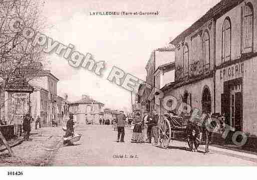 Ville de VILLEDIEUDUTEMPLE(LA), carte postale ancienne