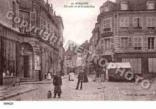 Ville de AVALLON, carte postale ancienne