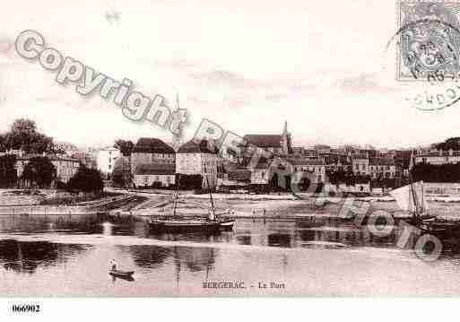 Ville de BERGERAC, carte postale ancienne