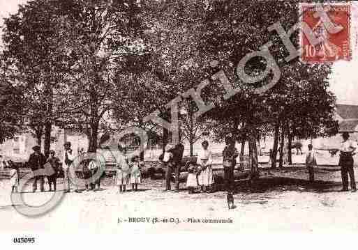 Ville de BROUY, carte postale ancienne
