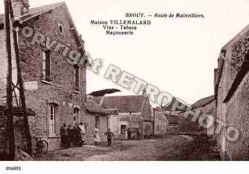 Ville de BROUY, carte postale ancienne