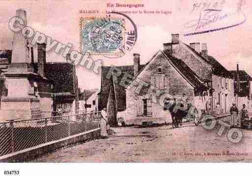 Ville de MALIGNY, carte postale ancienne