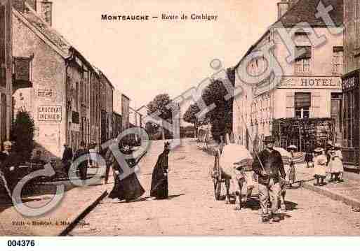 Ville de MONTSAUCHE, carte postale ancienne