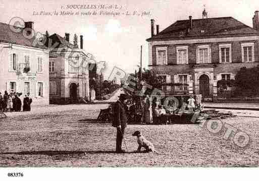 Ville de SOUCELLES, carte postale ancienne