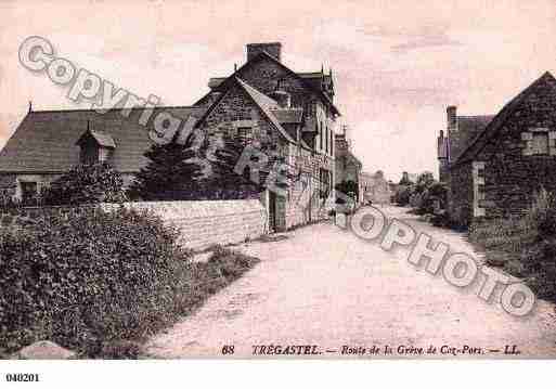 Ville de TREGASTEL, carte postale ancienne