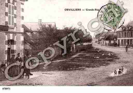 Ville de ORVILLIERSSAINTJULIEN, carte postale ancienne