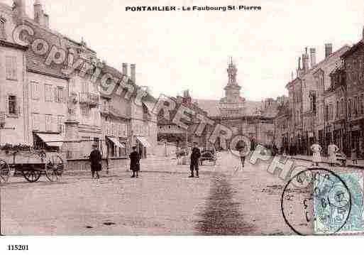 Ville de PONTARLIER, carte postale ancienne