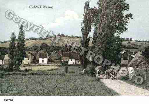 Ville de SACY, carte postale ancienne