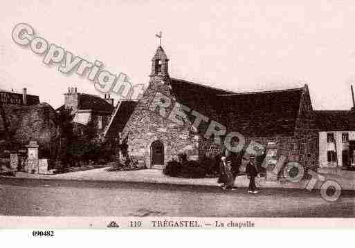 Ville de TREGASTEL, carte postale ancienne