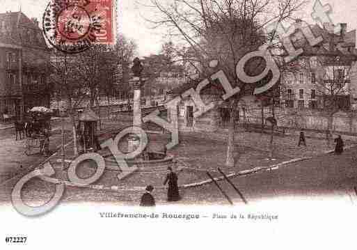 Ville de VILLEFRANCHEDEROUERGUE, carte postale ancienne