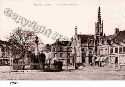 Ville de BRETEUILSURITON, carte postale ancienne