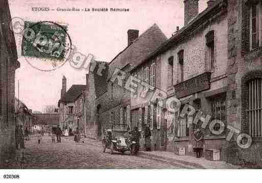 Ville de ETOGES, carte postale ancienne