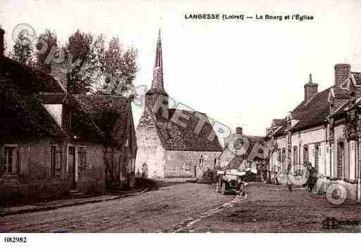 Ville de LANGESSE, carte postale ancienne