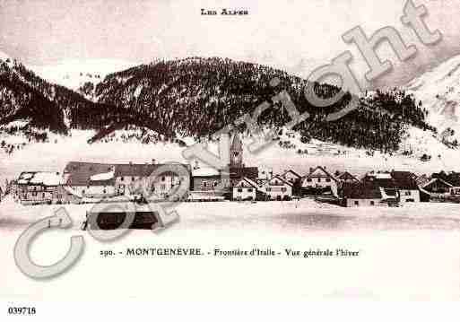Ville de MONTGENEVRE, carte postale ancienne