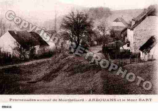 Ville de ARBOUANS, carte postale ancienne