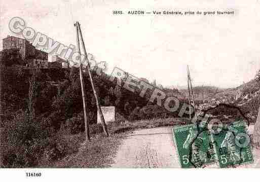 Ville de AUZON, carte postale ancienne