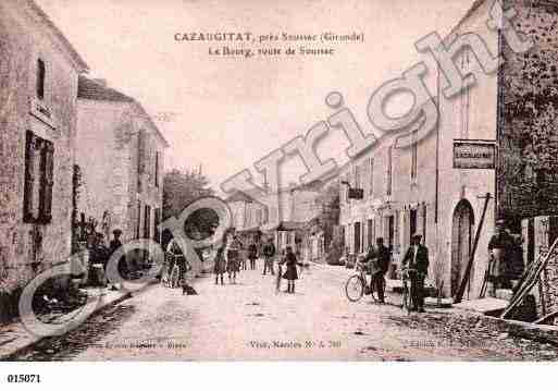 Ville de CAZAUGITAT, carte postale ancienne