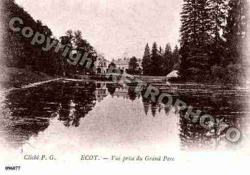 Ville de ECOT, carte postale ancienne