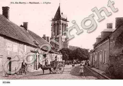 Ville de MEILLANT, carte postale ancienne