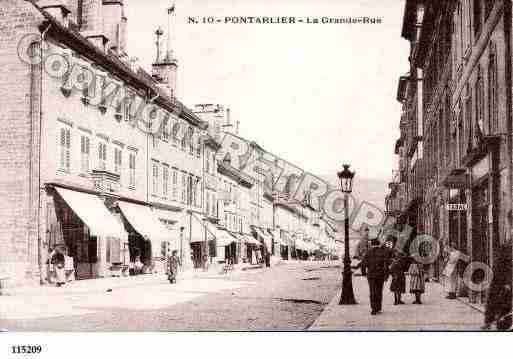 Ville de PONTARLIER, carte postale ancienne