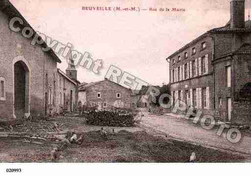 Ville de BEUVEILLE, carte postale ancienne