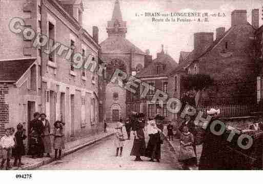 Ville de BRAINSURLONGUENEE, carte postale ancienne