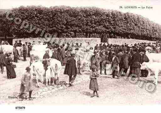 Ville de LORMES, carte postale ancienne