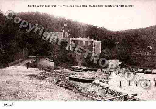 Ville de SAINTCYRSURMER, carte postale ancienne