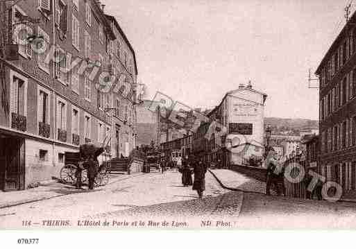 Ville de THIERS, carte postale ancienne