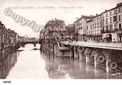 Ville de CASTRES, carte postale ancienne