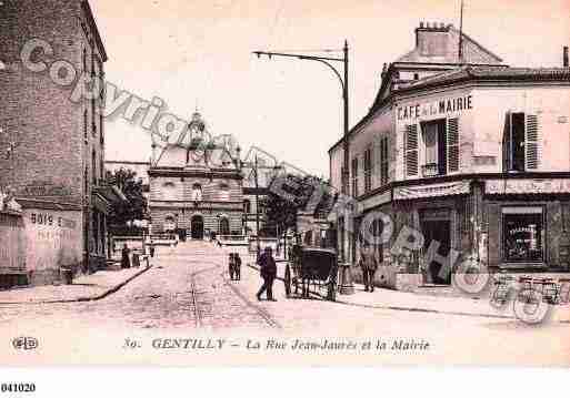 Ville de GENTILLY, carte postale ancienne