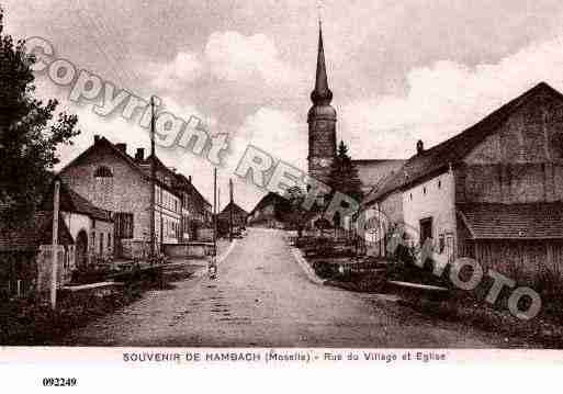 Ville de HAMBACH, carte postale ancienne