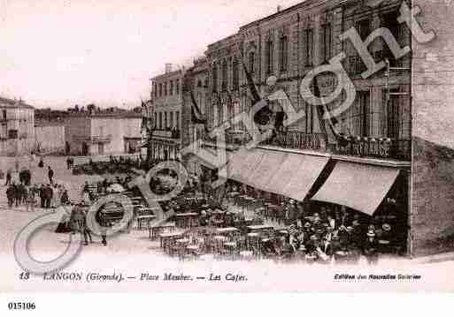 Ville de LANGON, carte postale ancienne