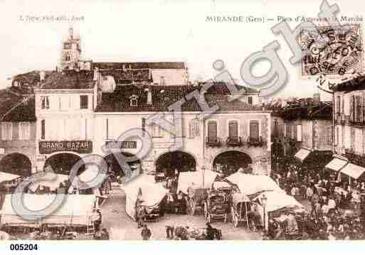 Ville de MIRANDE, carte postale ancienne