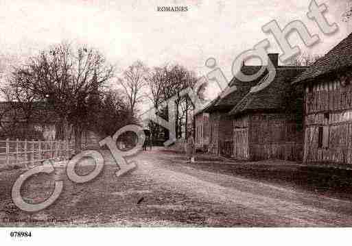 Ville de ROMAINES, carte postale ancienne