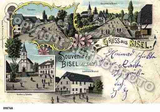 Ville de BISEL, carte postale ancienne