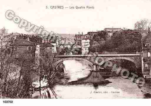 Ville de CASTRES, carte postale ancienne