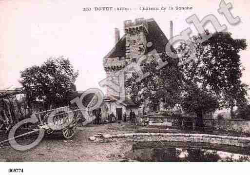 Ville de DOYET, carte postale ancienne