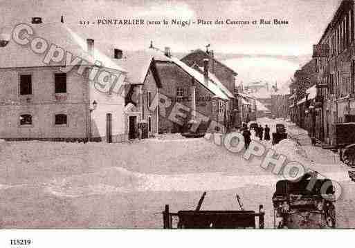 Ville de PONTARLIER, carte postale ancienne