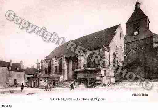 Ville de SAINTSAULGE, carte postale ancienne