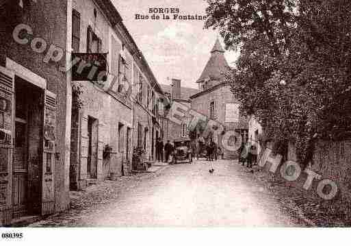 Ville de SORGES, carte postale ancienne