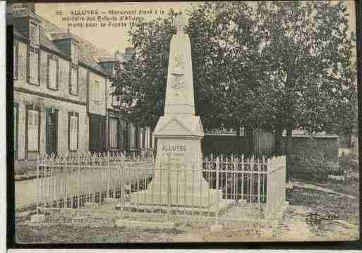 Ville de ALLUYES, carte postale ancienne