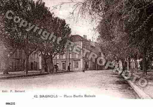 Ville de BAGNOLSSURCEZE, carte postale ancienne