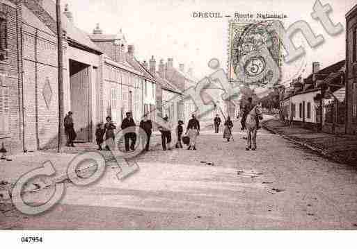 Ville de DREUILLESAMIENS, carte postale ancienne