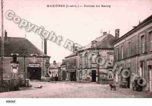 Ville de MAZIERESDETOURAINE, carte postale ancienne